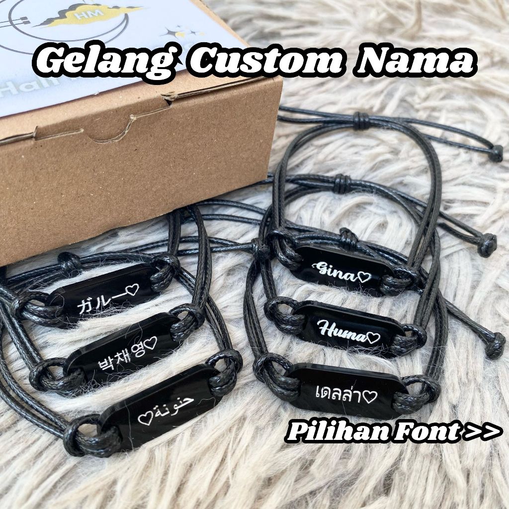 Gelang Custom Nama Sendiri Bisa Request Nama