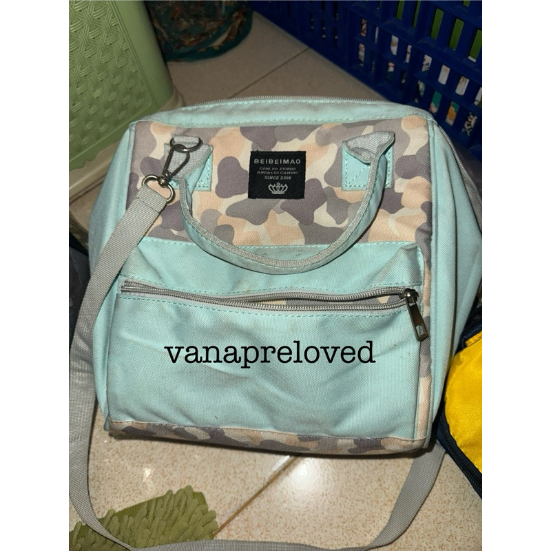 Preloved Tas Bayi Blue Free Cooler Bag yellow