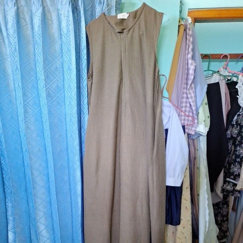 dress inner jilbrave size m warna hijau preloved