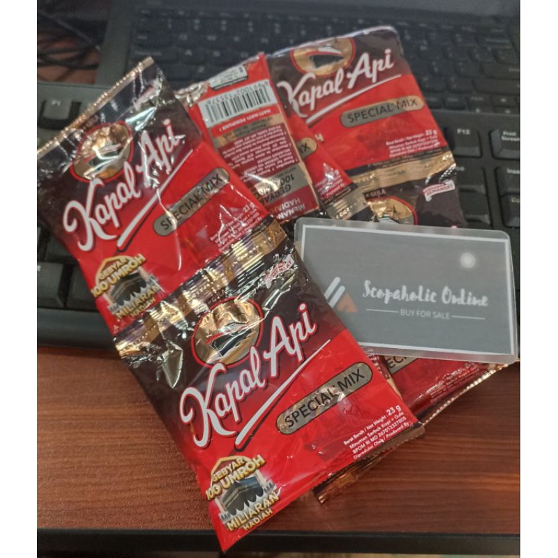 

Kopi Kapal Api Special Mix 23gr perenceng (isi 10 Sachet)