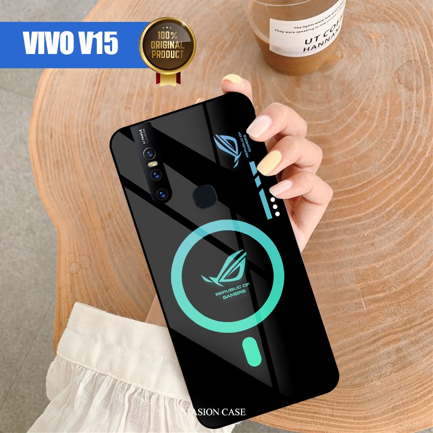 STC Softcase Vivo V15 Case kaca glossy - Case Terbaru - case ROG - casing ponsel new terbaru S15
