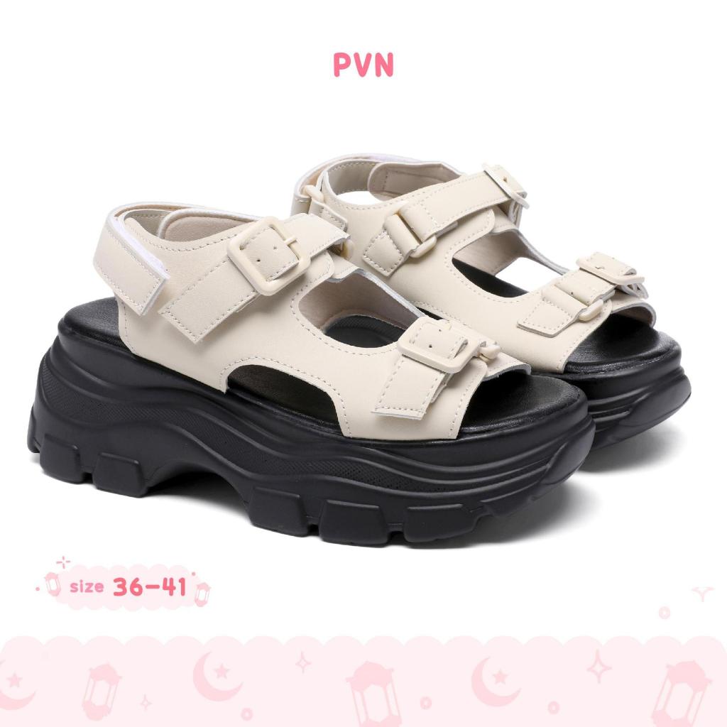 PVN Doyoung Sandal Wanita Tali Black 397