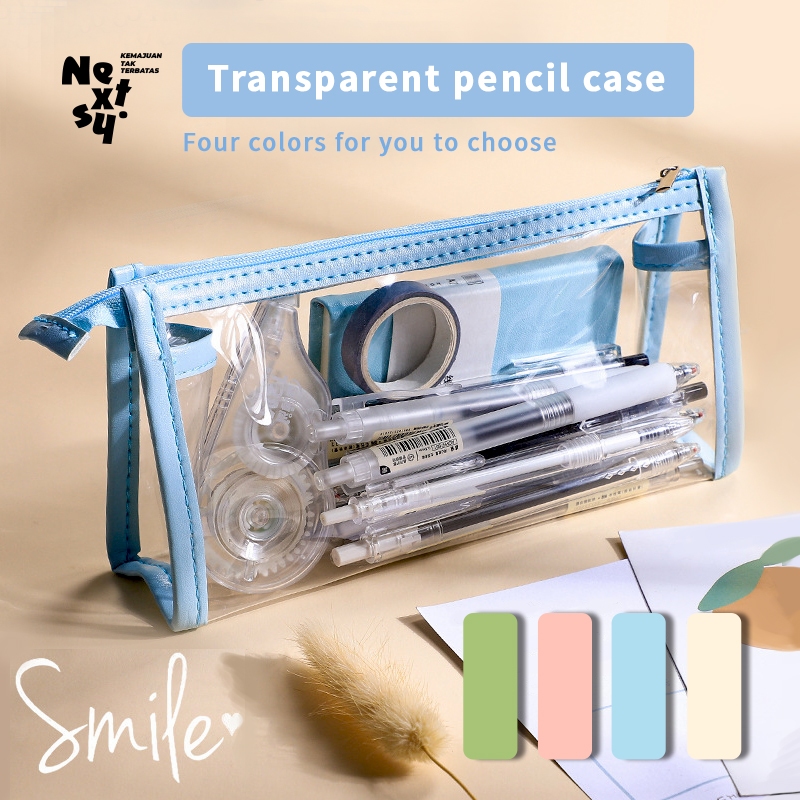 

[READY] Nextsy Tempat Pensil Pouch Transparant Tas Travel Tas Make up