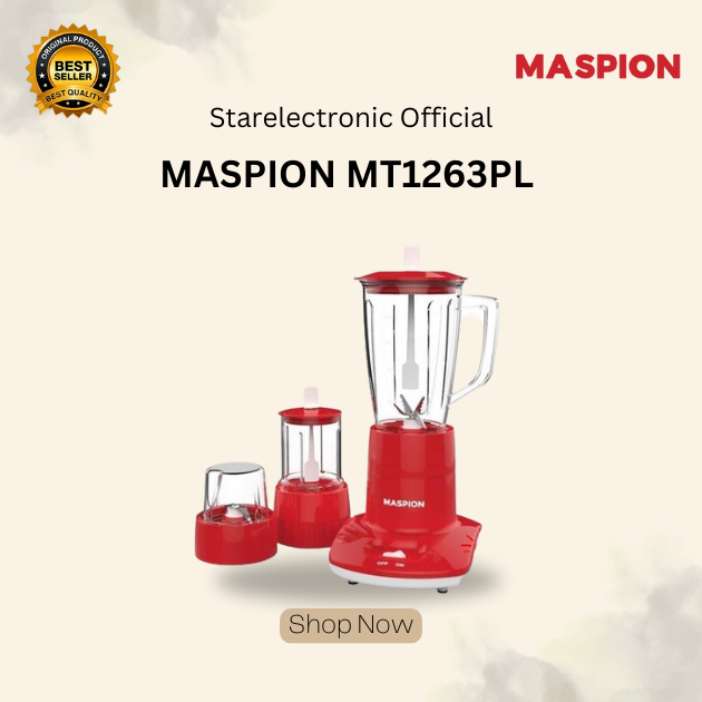 BLENDER 3 IN 1 MASPION MT 1263 PL 1 Liter/MT1263PL 1Liter/MT-1263-PL-1Liter/MT 1263 PL 1L/ORIGINAL