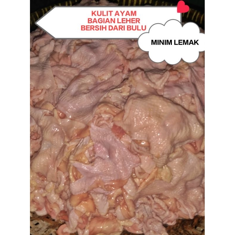 

KULIT AYAM BAGIAN LEHER BERSIH BULU 1KG MURAH SEMARANG
