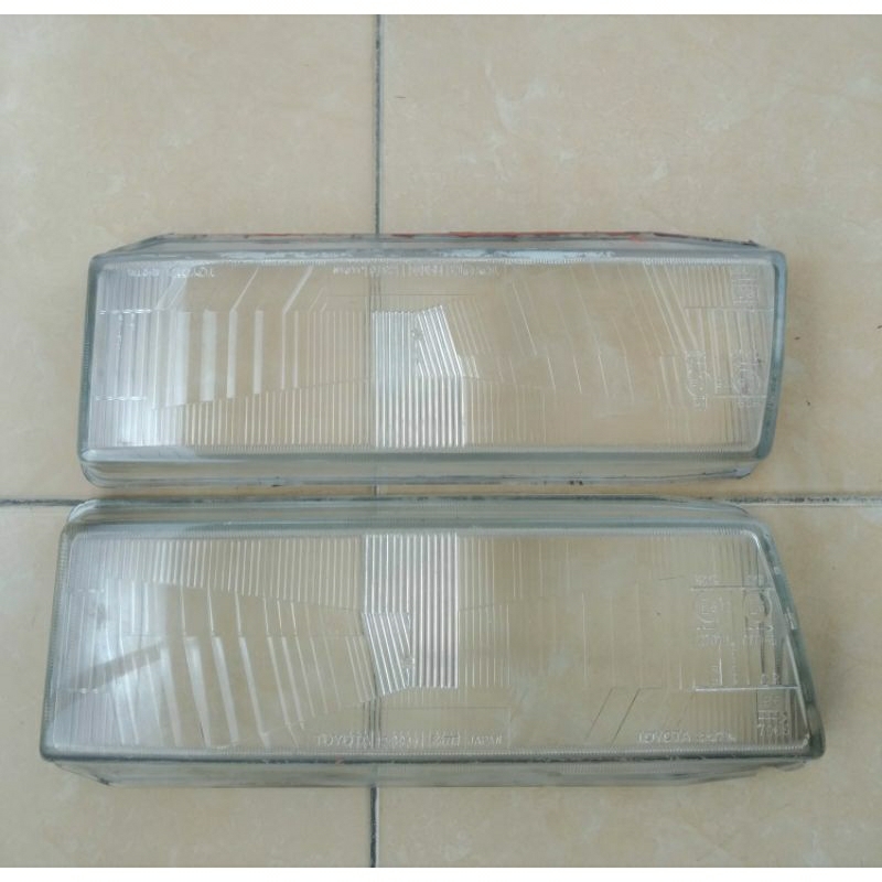 Kaca Mika Lampu Depan Toyota Corolla Liftback AE92 Original Bekas