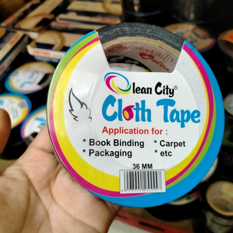 Lakban Hitam 36mm Cloth tape lakban jilid,lakban karpet murah grosir