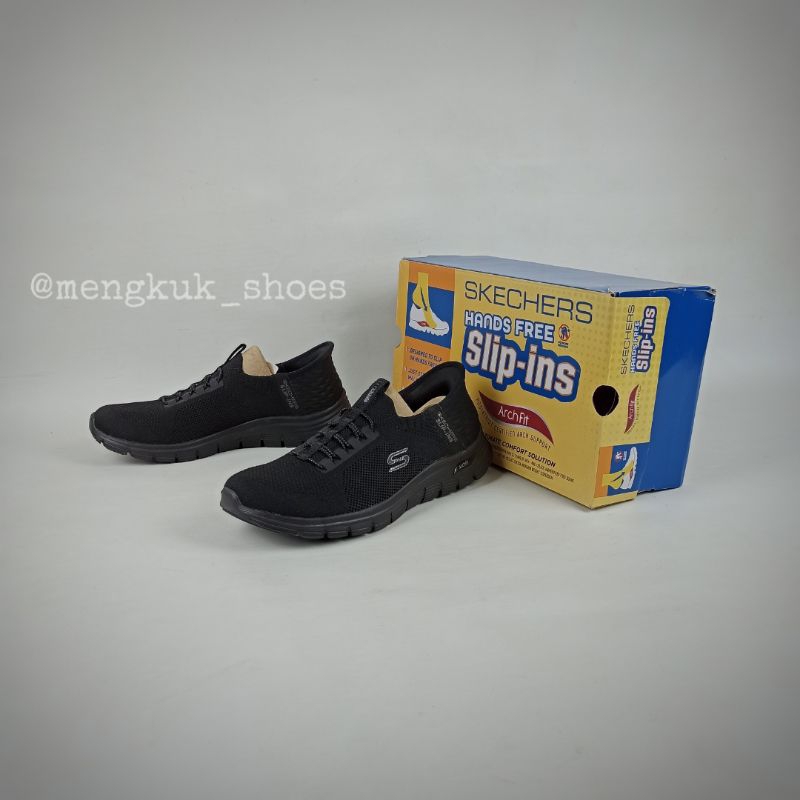 Skechers Sport Active Arch Fit Vista A SPIRATION sz 36 BLACK Bnib Original - SNEAKERS SLIP ON WOMEN 