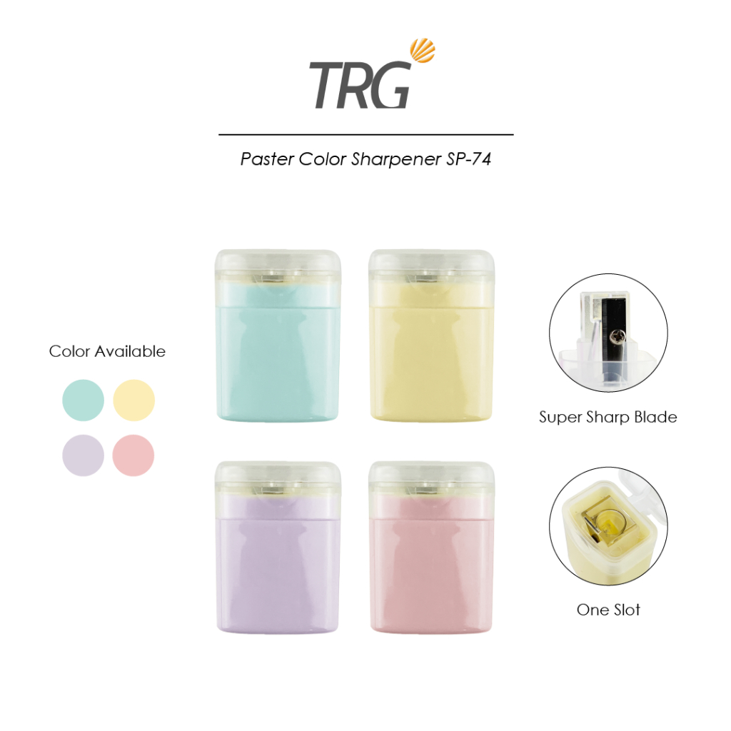 

TRG Pencil Sharpener Pastel Color SP-74 - Serutan Rautan Pensil Tajam TRG