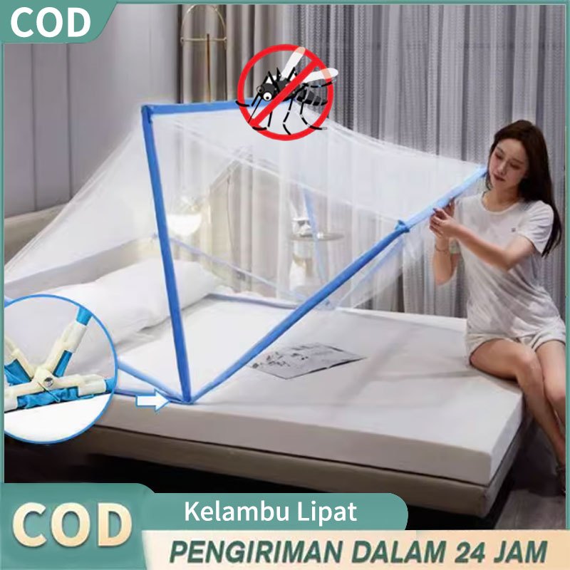Kelambu Lipat/ Kelambu kotak Anti Nyamuk/ kelambu tidur tebal dan kuat/ Kelambu Kotak Portable