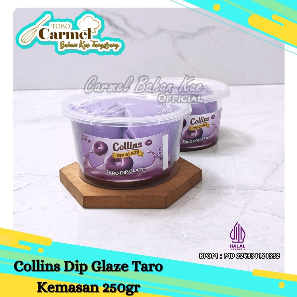COLLINS DIP GLAZE 250GR REPACK Topping Dipping Glaze Donat Aneka Rasa FREE BUBBLE WRAP Tiramisu 250gr 8