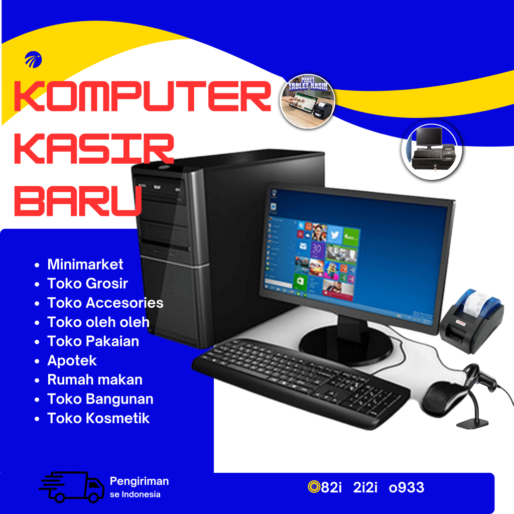 PAKET KOMPUTER POS BARU FULLSET UNTUK KASIR PEMBELIAN PENJUALAN
