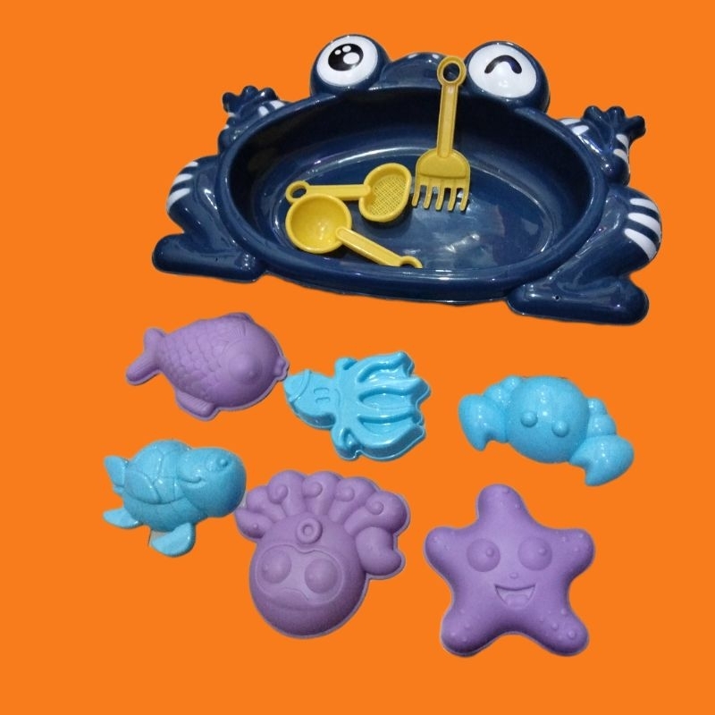 Tempat Mainan Pasir Plus Cetakan/Bak Mainan Pasir/Mainan Edukasi Anak/Toys