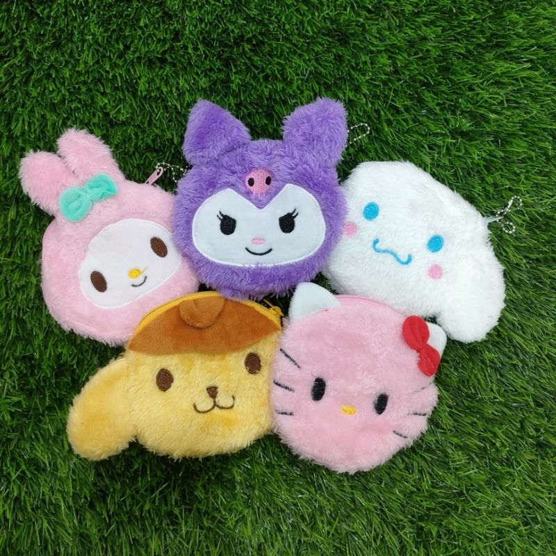 Dompet Koin Karakter Sanrio / Dompet Bulu Anak Lucu / Dompet Boneka Lucu