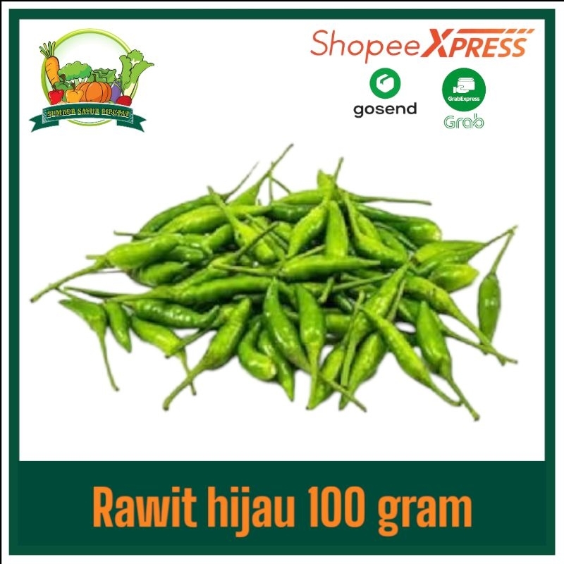 

Cabe cabai rawit hijau 100 gram - KIRIM INSTAN