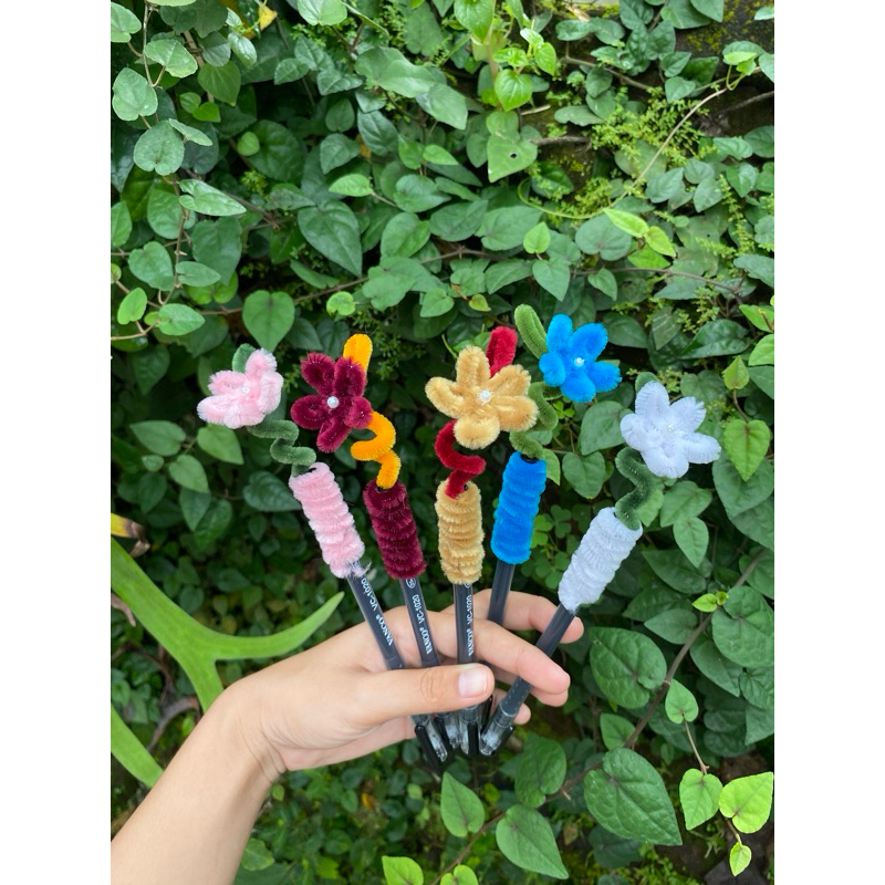 

Pulpen hias kawat bulu / pulpen lucu