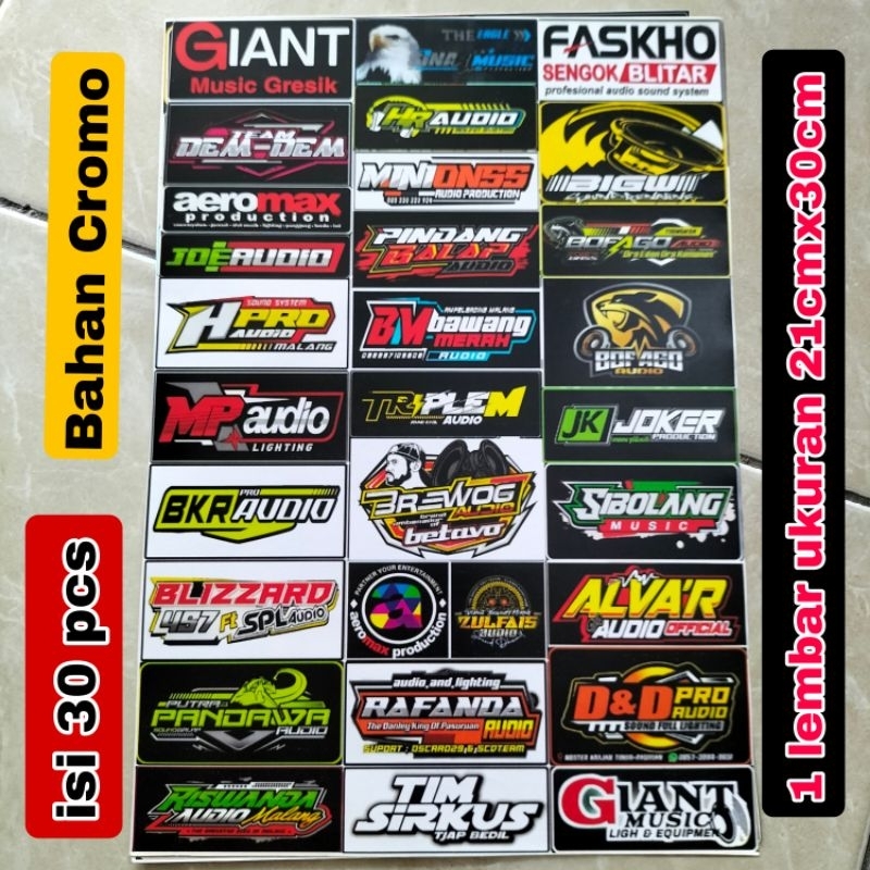 

STIKER SOUNDSYSTEM BAHAN CROMO GLOSY