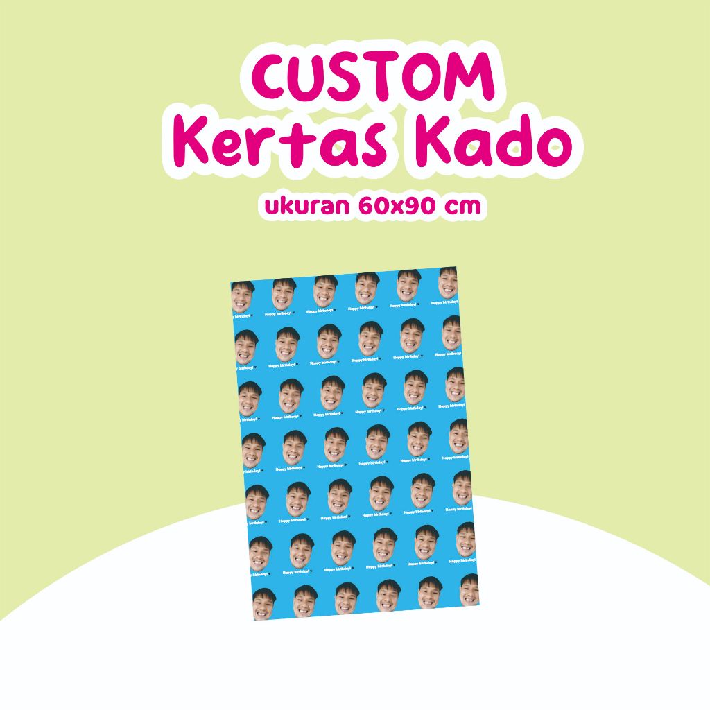 

CUSTOM KERTAS KADO ukuran 60x90 cm