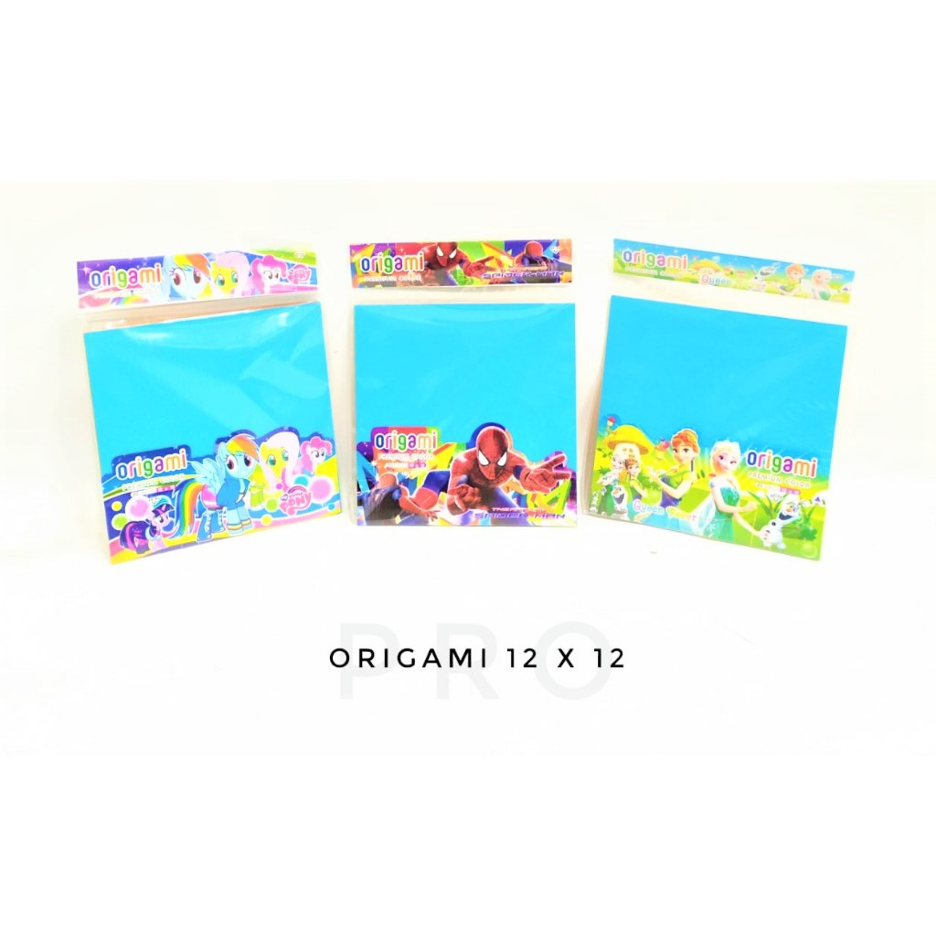 

Kertas Lipat Origami 2 sisi bolak balik Double Side Color 12 x 12 cm , 14 x 14 cm , 16 x16 cm , 20 x 20 cm