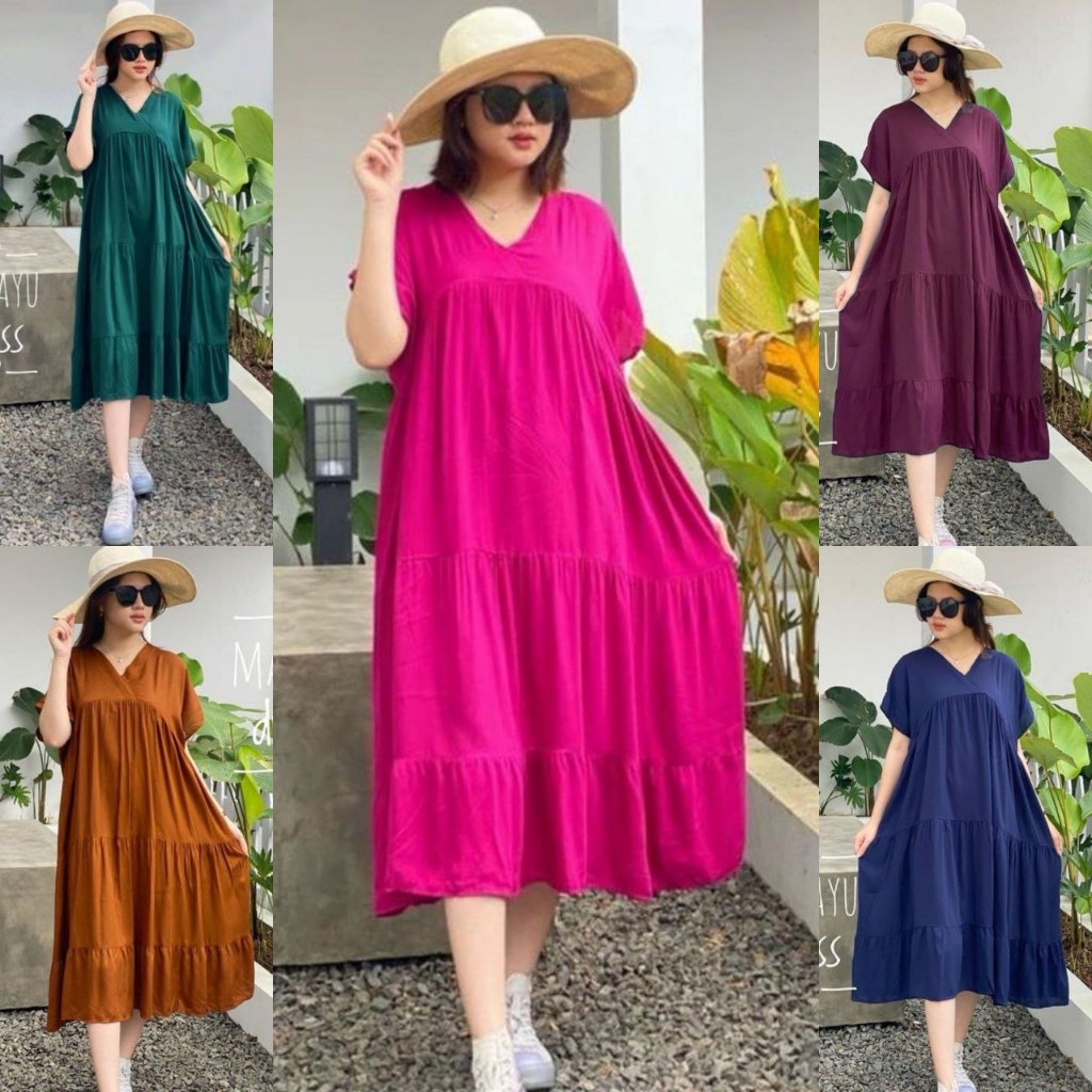 Daster Jumbo Premium | Daster Jumbo Kekinian | Daster Kencana Ungu | Daster Jumbo 100rb Dapat 3
