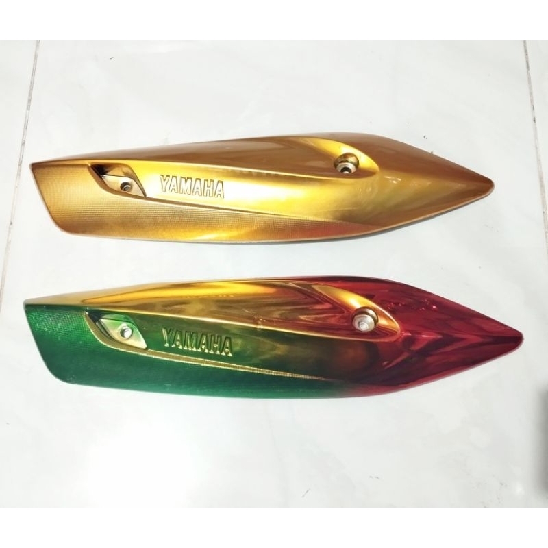 tameng knalpot tutup knalpot variasi emas pelangi mio j mio gt mio soul gt gt 115 mio fino