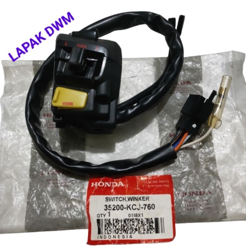 HOLDER SAKLAR KIRI SEN TIGER 2000 TILAS TILAM  REVO ORI ASLI ORIGINAL AHM SAKLAR SWITCH WINKER 35200