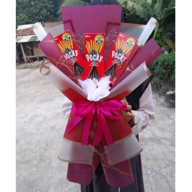 

Buket Snack Coklat Pocky isi 3 Size Medium