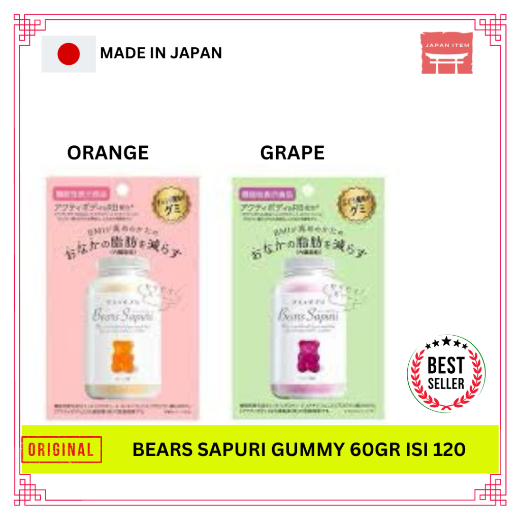 

Bears sapuri 60gr isi 120 permen mengurangi lemak BMI original Japan