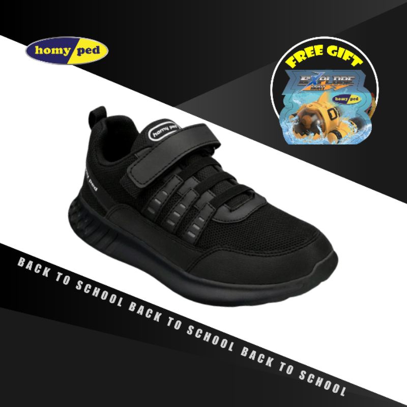 Homyped Vico 01 Sepatu sekolah anak laki-laki sd original branded sepatu anak homyped berhadiah main