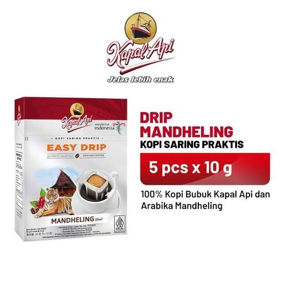 

Kapal Api Easy Drip Mandheling Blend Isi 5 x10gram
