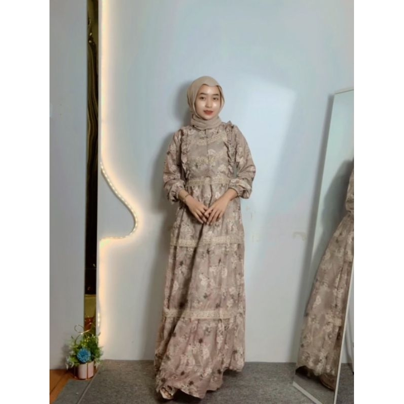 RISYA DRESS KATUN BOLONG DRESS WANITA