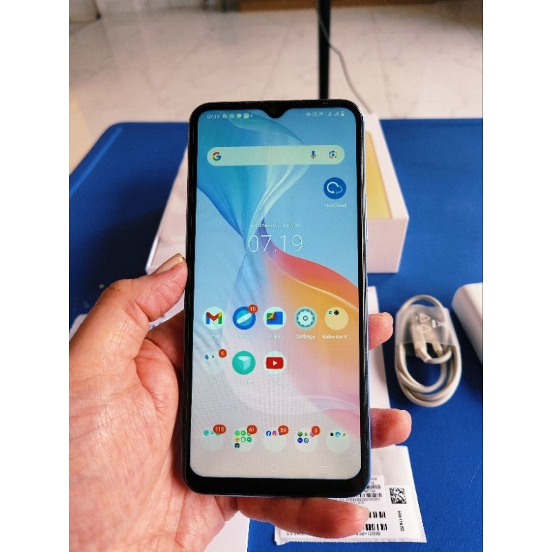 Hp Vivo Y33T Ram 8+4/128GB Snapdragon 680 octacore 4G Midday Blue Fullset Original