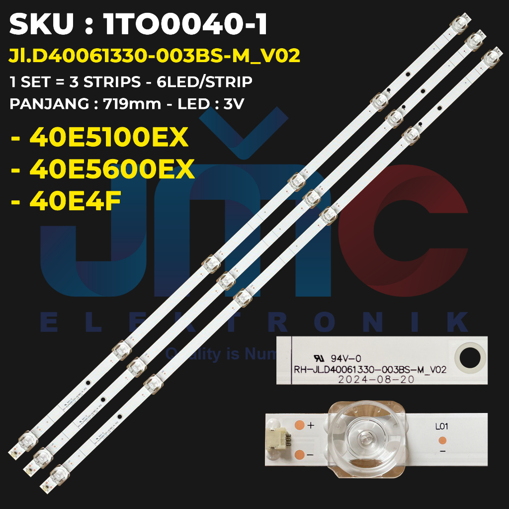 Backlight TV HISENSE 40 Inch 40E5100EX 40E5600EX 40E5100 40E5600 40E4F Jl.D40061330-003BS-M_V02