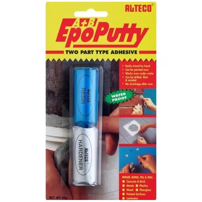 

Epo Putty 50 gram / Lem Alteco Epoputty / Lem Porting / Waterproof Glue Original LEM SERBAGUNA