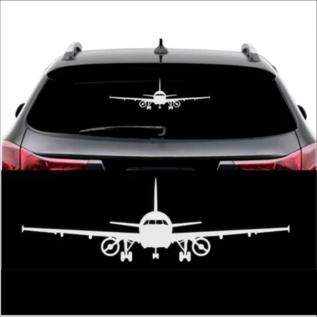 Sticker kaca mobil gambar peswat sticker kaca mobil keren stiker kaca mobil terbaru