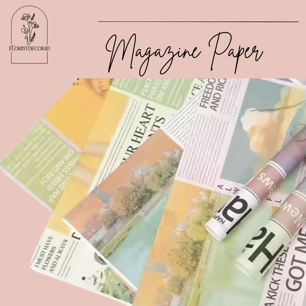 

(SW) ECER TERMURAH FLOWER WRAPPING MAGAZINE PAPER CRAFT KRAFT ESTETIK kertas kado dengan motif