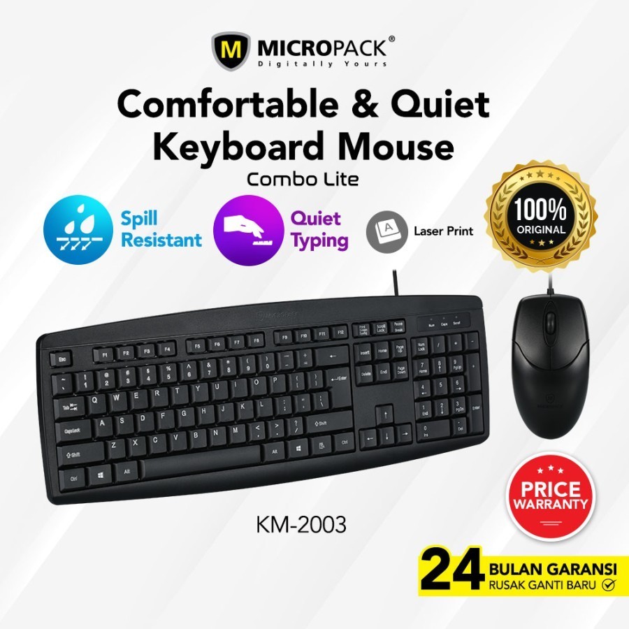 KEYBOARD MOUSE MICROPACK COMBO KM-2003 Original