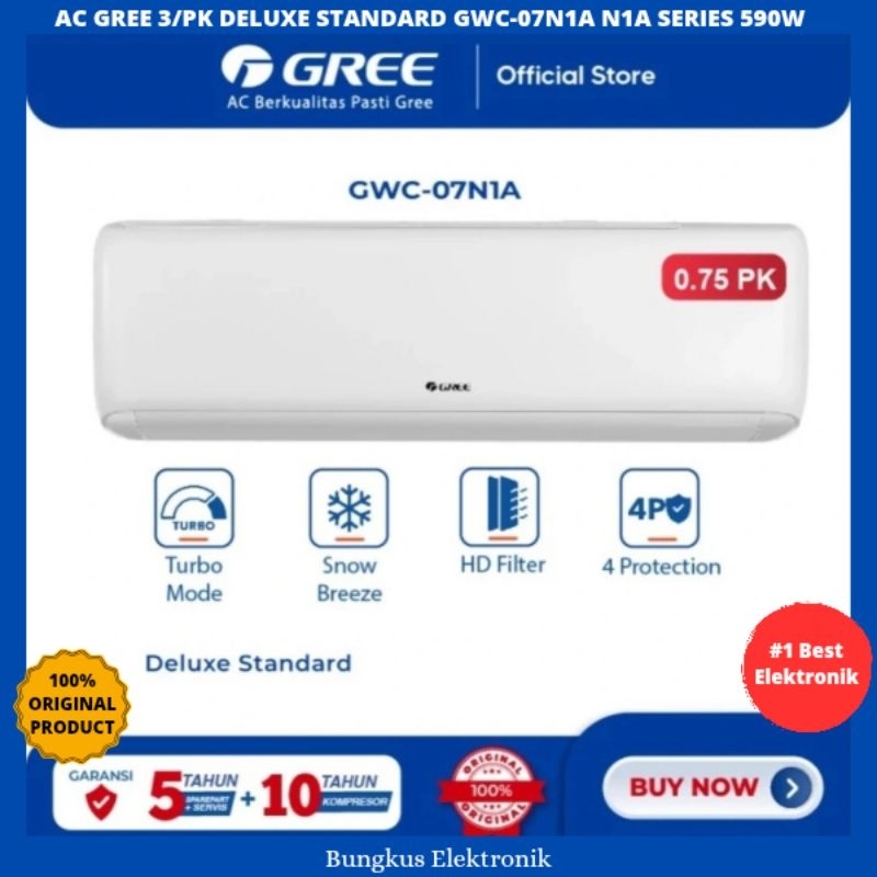 AC GREE 0.75PK DELUXE STANDARD GWC-07N1A AC GREE 3/4PK N1A SERIES
