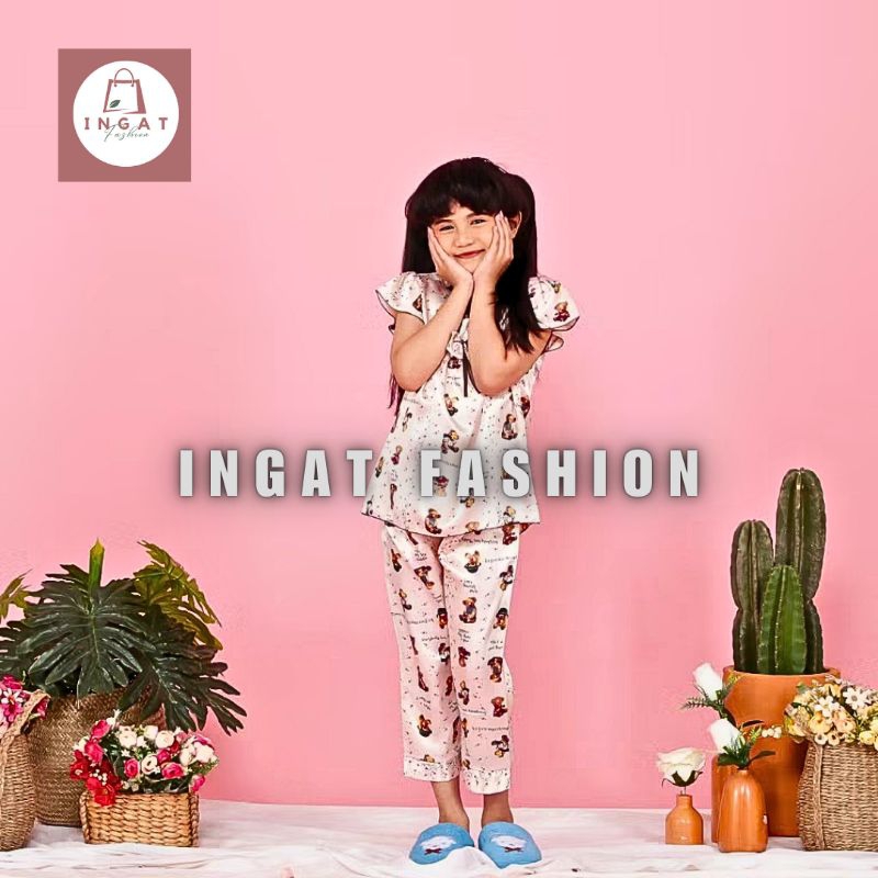 Piyama Satin Baju Tidur Anak Perempuan Model CP - YJ 220-224