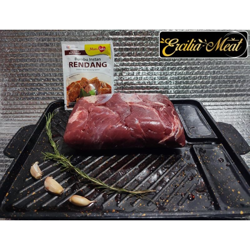 

Daging rendang 1kg free bumbu