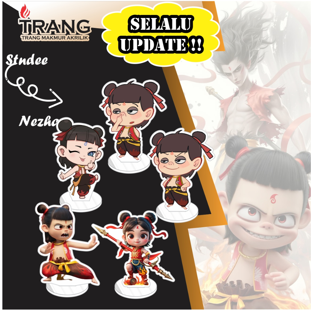 Standee Figure Akrilik Nezha / Standing Action figure Acrylic Nezha