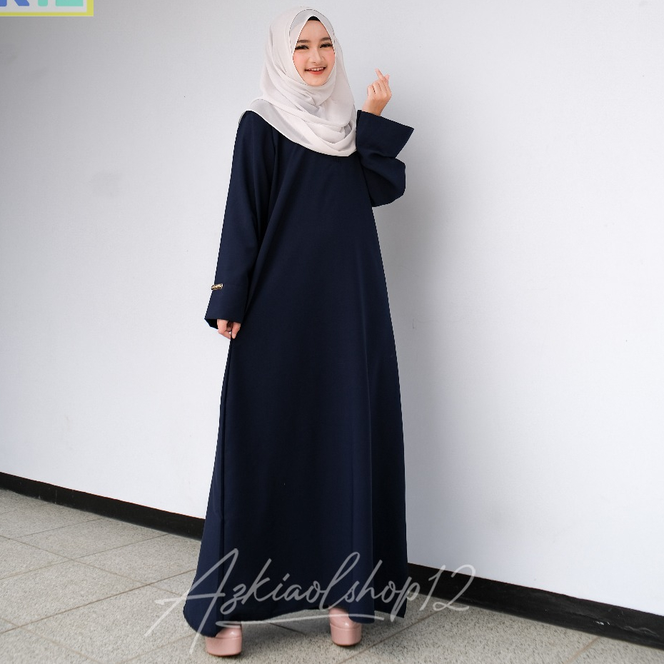 AZKIA//ABAYA HITAM/ABAYA UMROH PAKAIAN WANITA ORY BY AZKIA