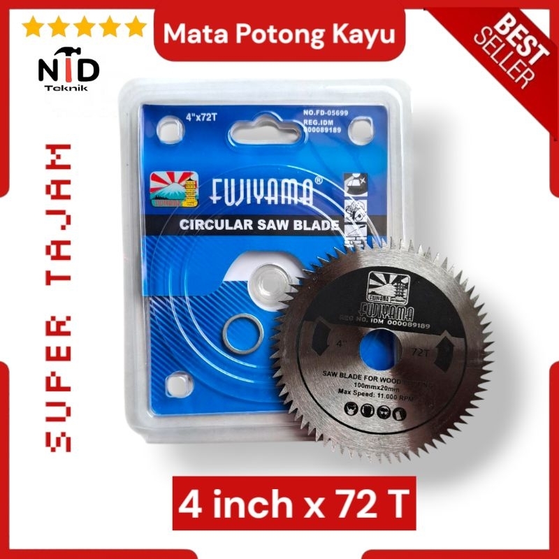 Mata Gerinda Gergaji Fujiama Original / Fujiyama circular Saw Blade 4 inch/ Fujiama potong kayu