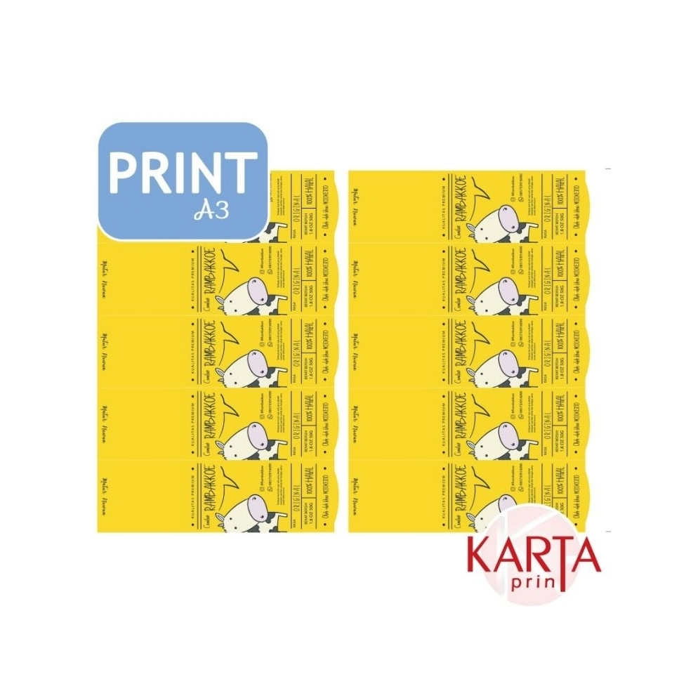 

Print/Cetak Stiker Cromo Kromo A3 (No. min)
