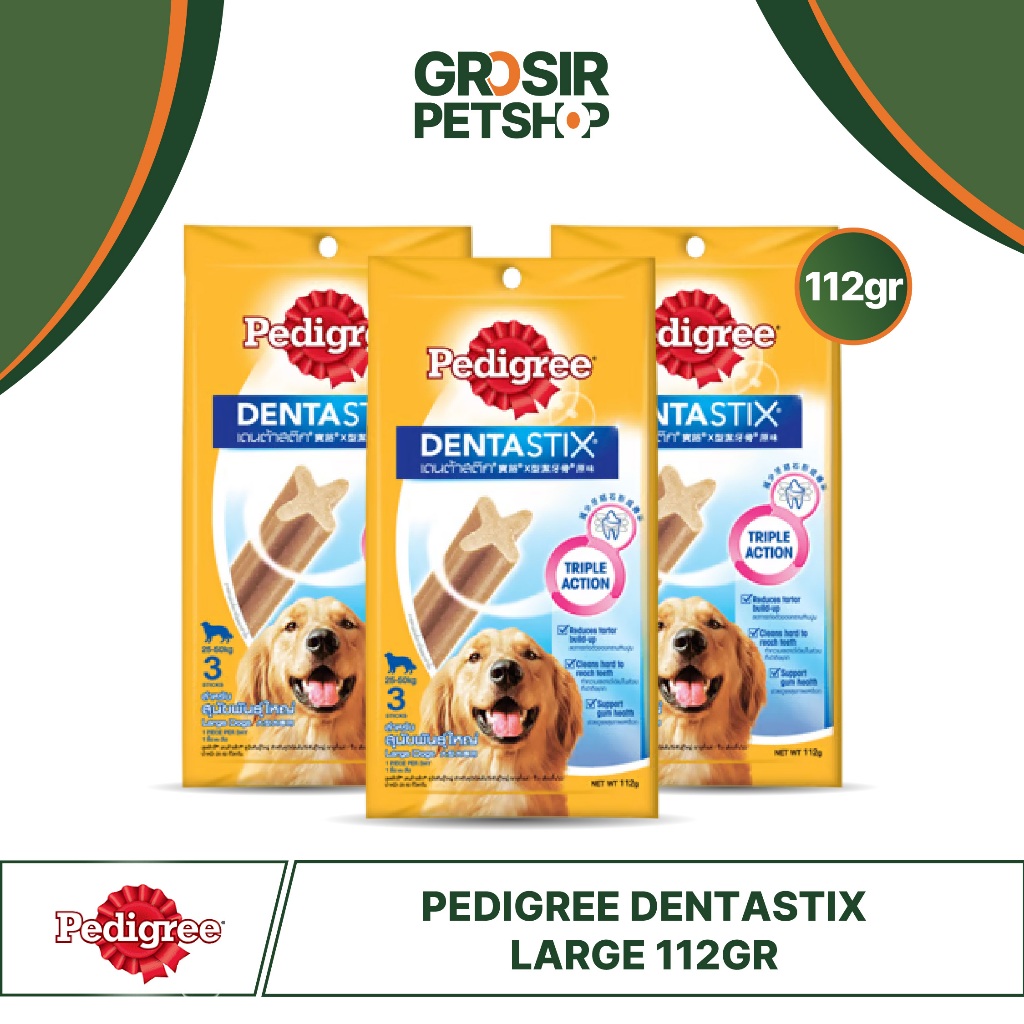 PEDIGREE Dentastix Large Dogs 112gr Snack Anjing / Dentastix Large