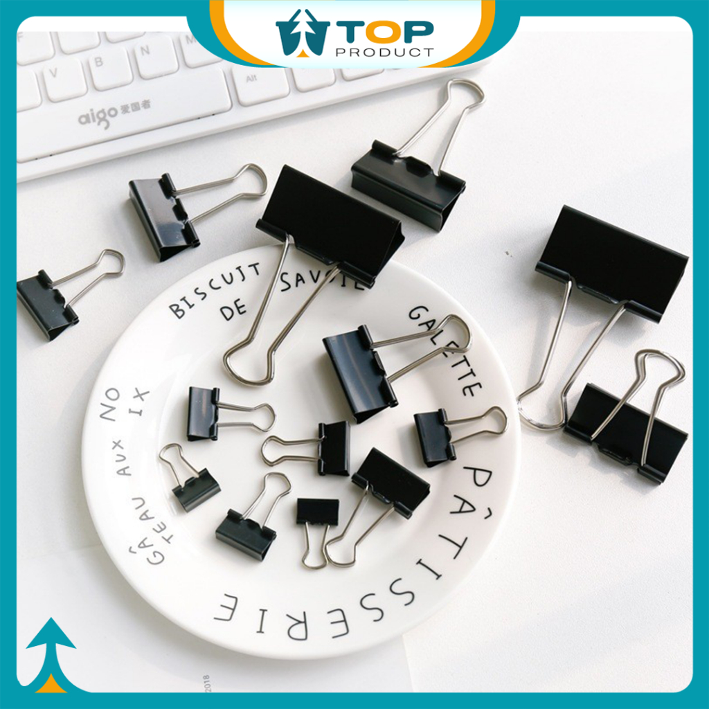 

Binder Clip Hitam Penjepit Kertas Multifungsi 1 Lusin Bebas Karat ATK008