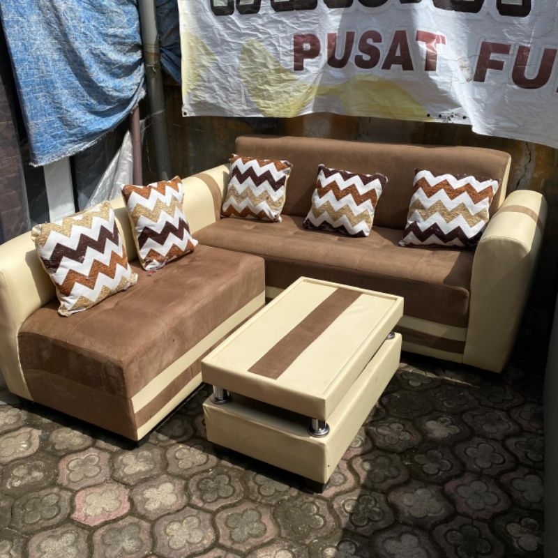 SOFA L SOFA SUDUT JASMINE SOFA RUANG TAMU SOFA JASMINE