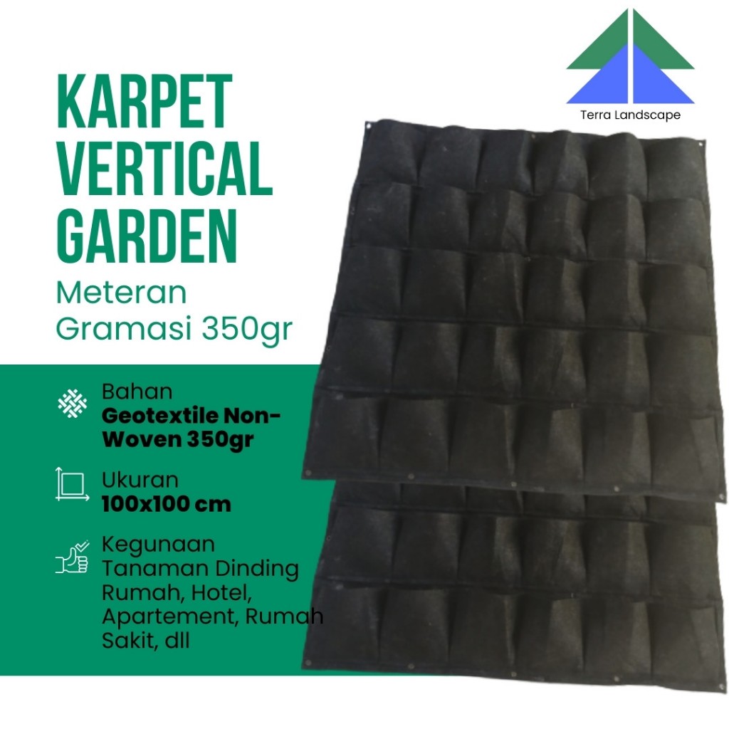 vertical garden 30 kantung vertikal garden geotextile non woven 350gr