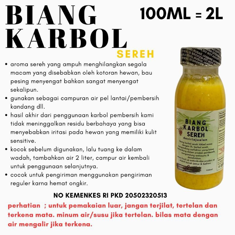 Biang Karbol Sereh - Desiria Jualan