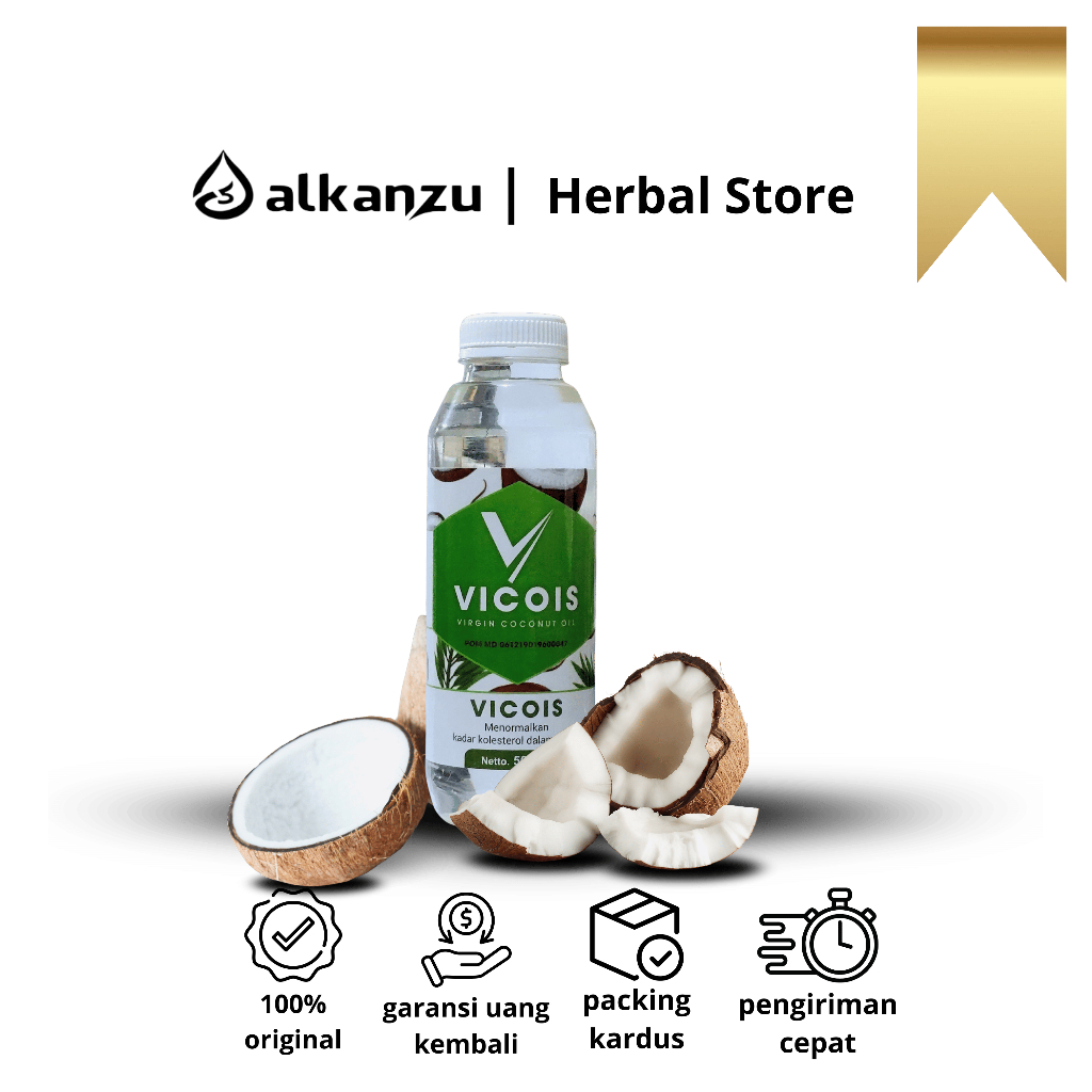 

VICOIS 500 ml | Virgon Coconut Oil | VCO Minyak Kelapa Murni | Herbal mengatasi masalah percernaan